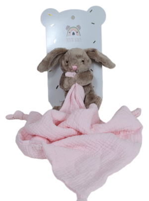 Petite Vous Bella the Bunny with Pink Comforter